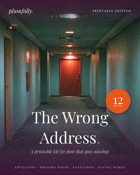 The Wrong Address, a printable kit for post that goes missing