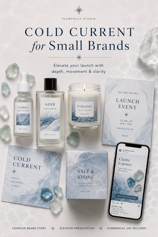 Cold Current — Edition 01 | Visual Kit for Creators, Publishers & Small Brands