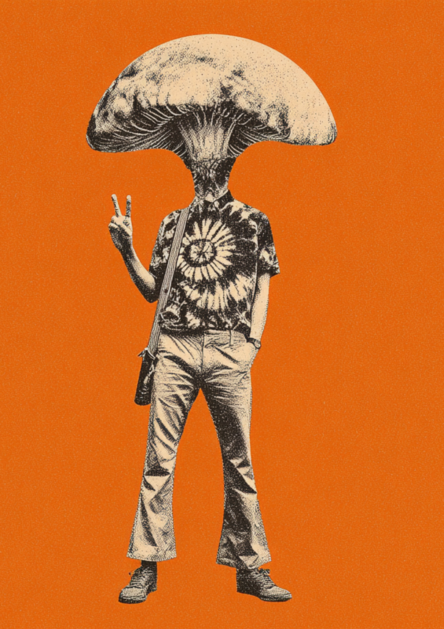 The Bolete Peacenik -  Art Poster