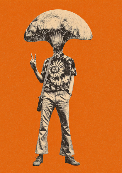 The Bolete Peacenik -  Art Poster