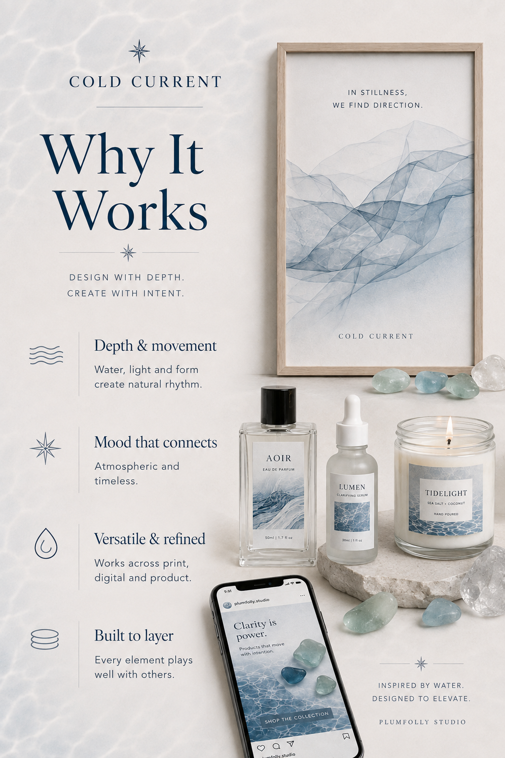 Cold Current — Edition 01 | Visual Kit for Creators, Publishers & Small Brands